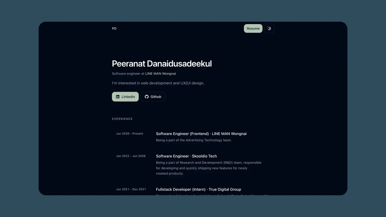 screenshot of Portfolio