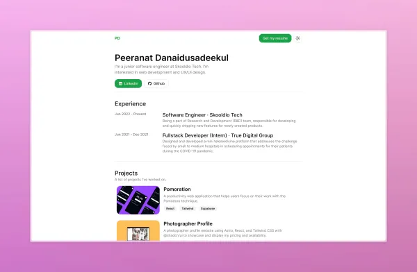 screenshot of Portfolio